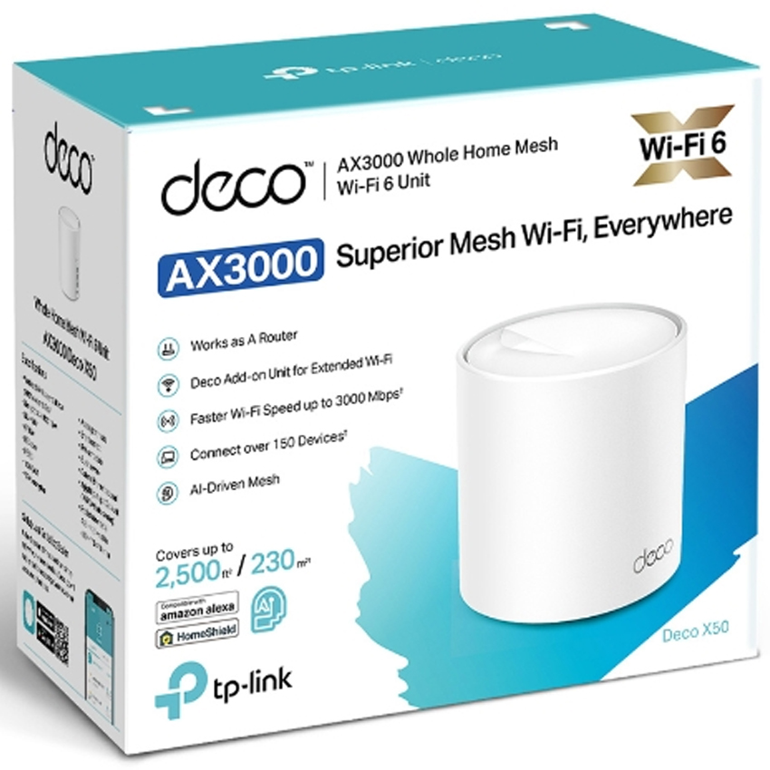 Access Point Tp-Link Deco X50 Pack x 1 Ax3000 Wifi 6 Mesh Gigabit